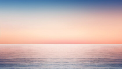 Fototapeta premium Vibrant sunset over tranquil seascape, an idyllic beauty in nature generated by AI
