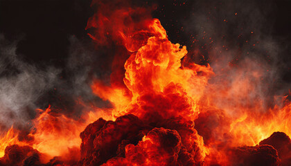 lava explosions and fire halloween background orange red and black smoke banner collection inferno copy space for text armageddon special effects backdrop for mobile web youtube