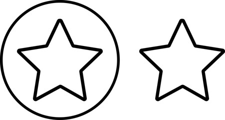A star icon highlighted on a white background.Logo illustration. A star symbol for the design of a website, logo, application, user interface. Vector illustration in linear style.