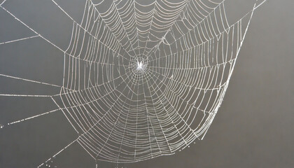spider web isolated on grey background