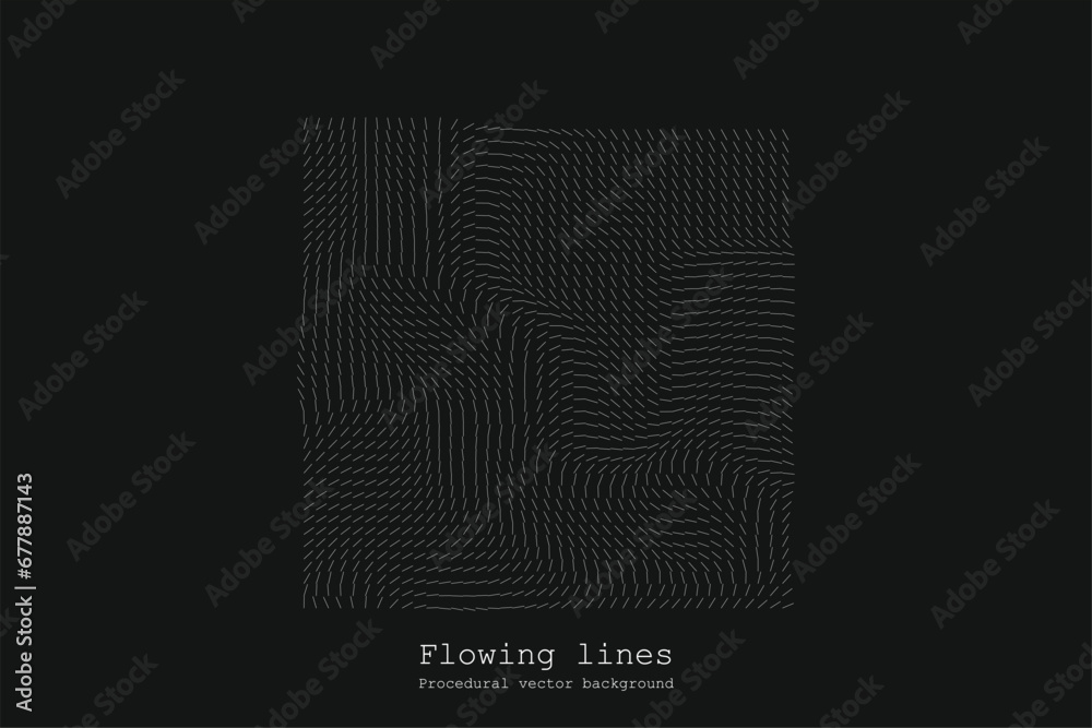 Poster abstract line matrix pattern. noise flow dynamic.
