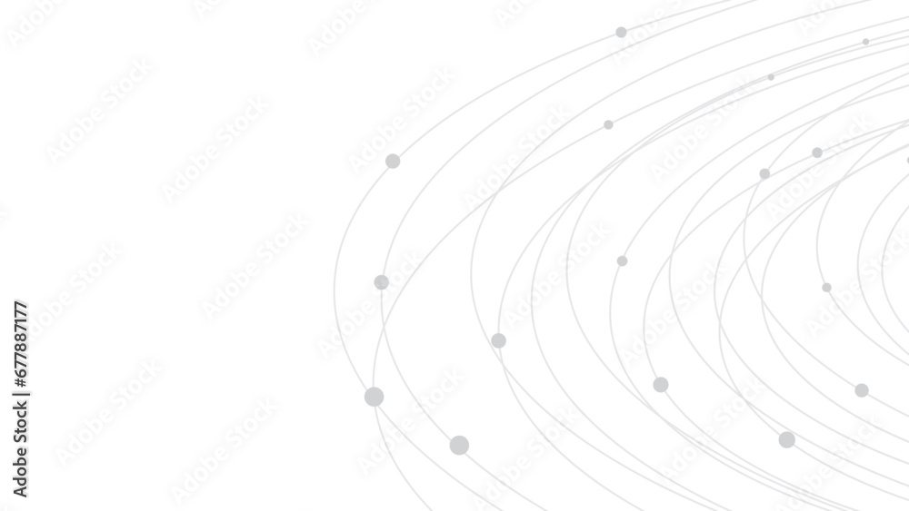 Aufkleber Technology abstract background. Abstract geometric background. Connected circles. Network of circles.