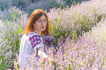 portrait of a woman in lavender field