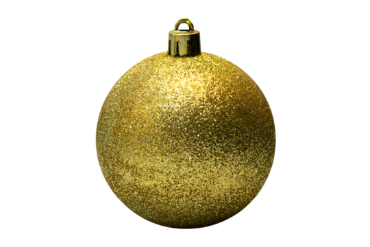 Glitter Golden Christmas Bauble