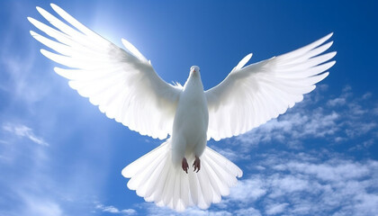 Obraz premium Graceful swan glides mid air, symbol of purity and elegance generated by AI