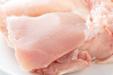 鶏モモ肉(生)のアップ。
