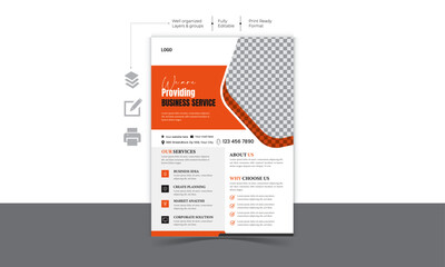 Corporate modern and Minimalist Business Flyer design Template 