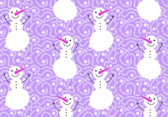 Christmas candy seamless snowman pattern for wrapping paper and fabrics and linens and new year accessories
