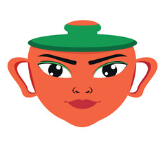 pot with red and green