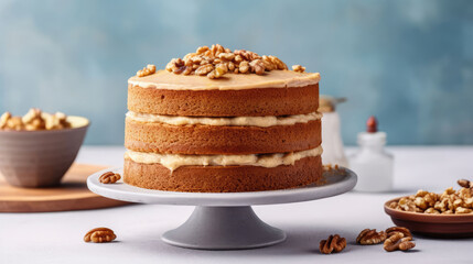 Maple Walnut Cake Natural Colors , Background For Banner, HD