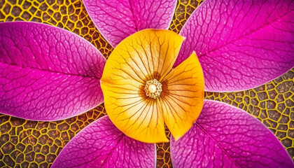 Vibrant floral pattern of a single flower in tropical climate generated by AI