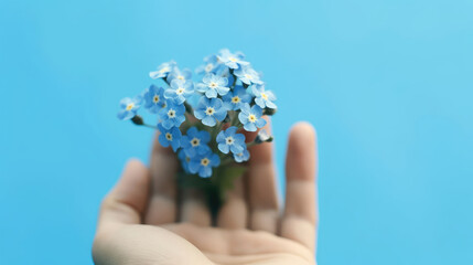 Forget-Me-Not Natural Colors , Background For Banner, HD