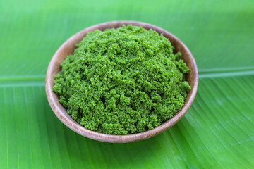 Wolffia globosa or swamp algae, water meal