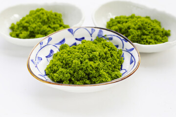 Wolffia globosa or swamp algae, water meal