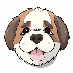 Saint Bernard Clipart Face, Cutout