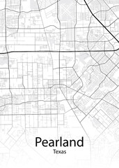 Pearland Texas minimalist map