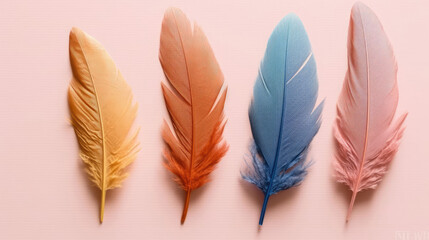 Feather-Like Leaf Natural Colors , Background For Banner, HD