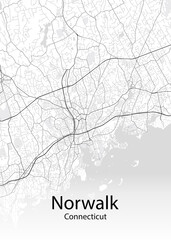 Norwalk Connecticut minimalist map