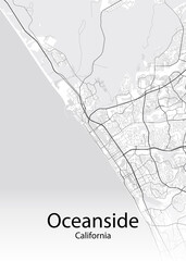 Oceanside California minimalist map
