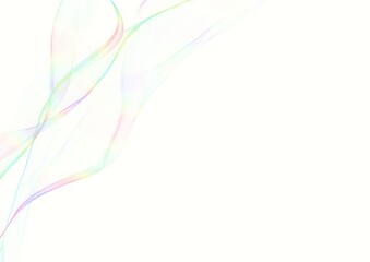 虹色ラインの抽象的な背景イラスト・風に揺れるイメージ
