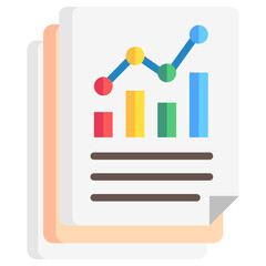 Reports icon are typically used in a wide range of applications, including websites, apps, presentations, and documents related to business analytics theme.