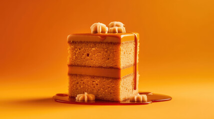 Caramel Cake Natural Colors Minimalist, Background For Banner, HD