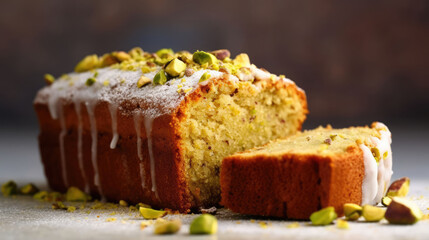 Cardamom Pistachio Cake Natural Colors, Background For Banner, HD