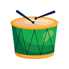 drum and drumsticks