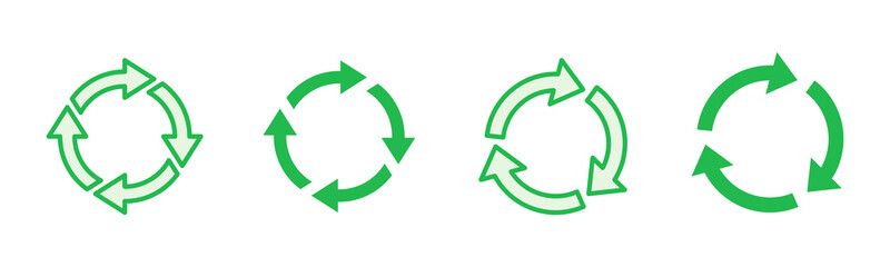 Recycle icon set. Recycling vector icon.