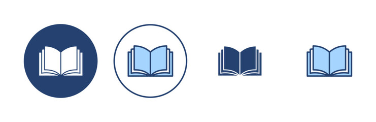 Book icon vector. open book sign and symbol. ebook icon