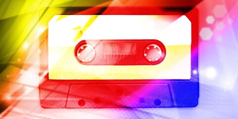 Retro compact audio cassette for recorder