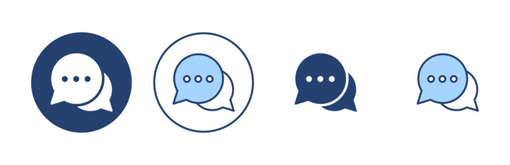 Chat icon vector. speech bubble sign and symbol. comment icon. message