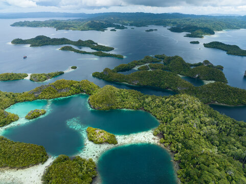 The incredibly scenic islands of Pef are fringed by mangrove trees and surrounded by beautiful coral reefs. These islands, found in northern Raja Ampat, support an amazing array of biodiversity.