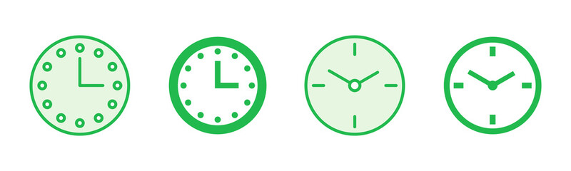 Clock icon set. Time icon vector. watch icon symbol