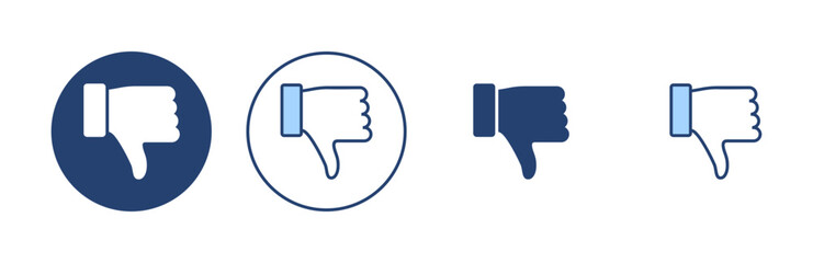 Dislike icon vector. dislike sign and symbol. Hand with thumb down