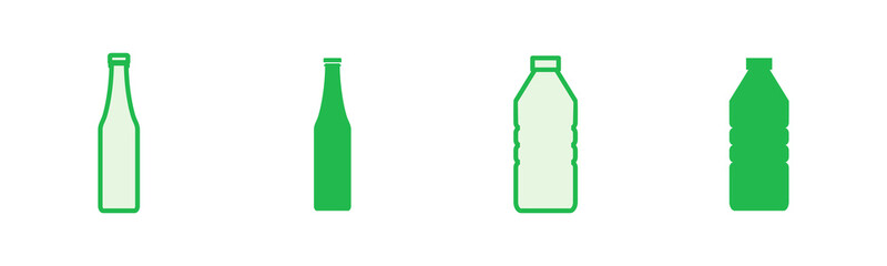 Bottle icon set. bottle vector icon