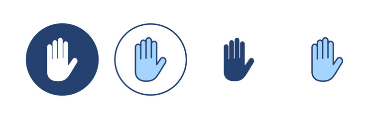 Hand icon vector. hand sign and symbol. palm
