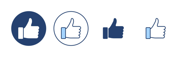 Like icon vector. Thumbs up sign and symbol. Hand like