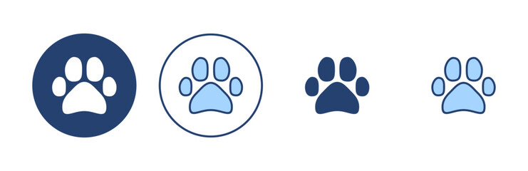 Paw icon vector. paw print sign and symbol. dog or cat paw
