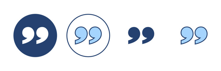 Quote icon vector. Quotation mark sign and symbol