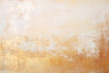 Fototapeta na wymiar white and gold abstract background with artistic spatula palette knife on canvas