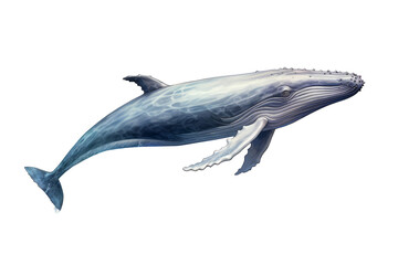 whole body Whale with transparent background