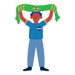 Fototapeta premium brazil soccer fan