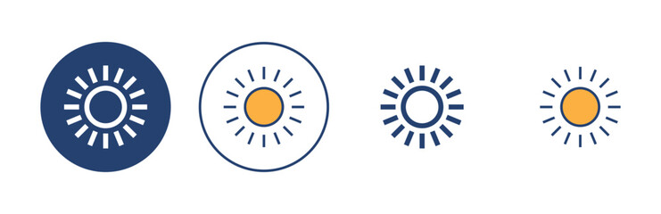 Sun icon vector. Brightness sign and symbol