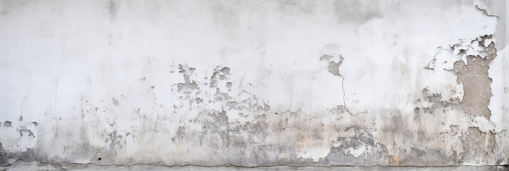 wall with cracks and peeling plaster as a background, banner.​