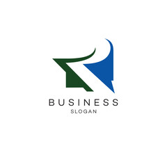 Letter R premium business solution abstract Logo Icon design vector modern minimal style illustration emblem sign symbol logotype