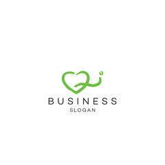 Love q i  letter premium business solution abstract Logo Icon design vector modern minimal style illustration emblem sign symbol logotype
