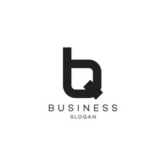 Letter b q  premium business solution abstract Logo Icon design vector modern minimal style illustration emblem sign symbol logotype