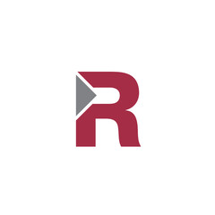 Letter R media logo design