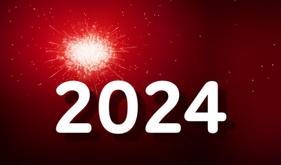 2024 firecracker, red background